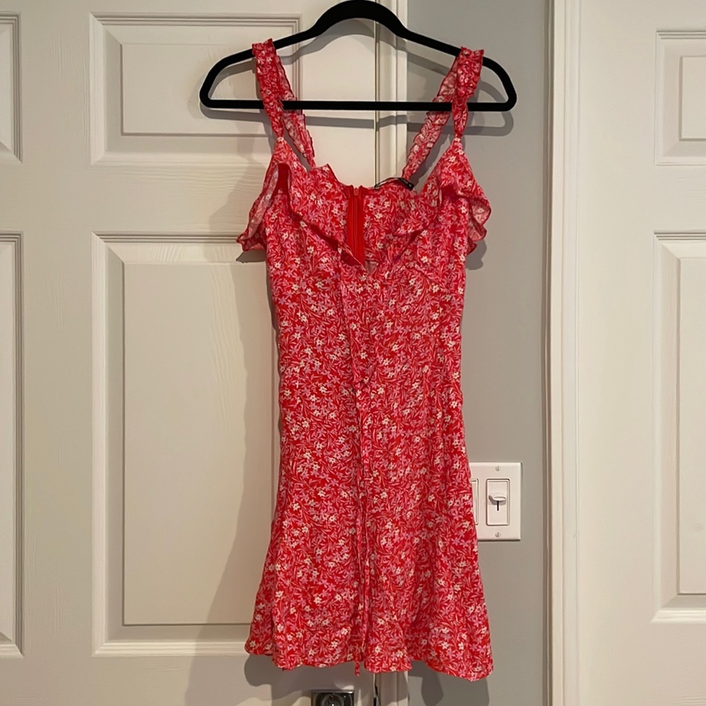 Pink Zara Floral Mini Dress